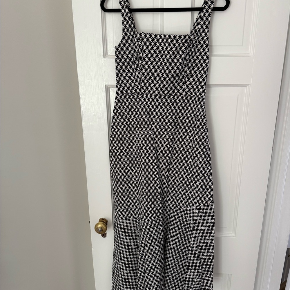 Anthropologie Black and White Sleeveless Maxi Sundress